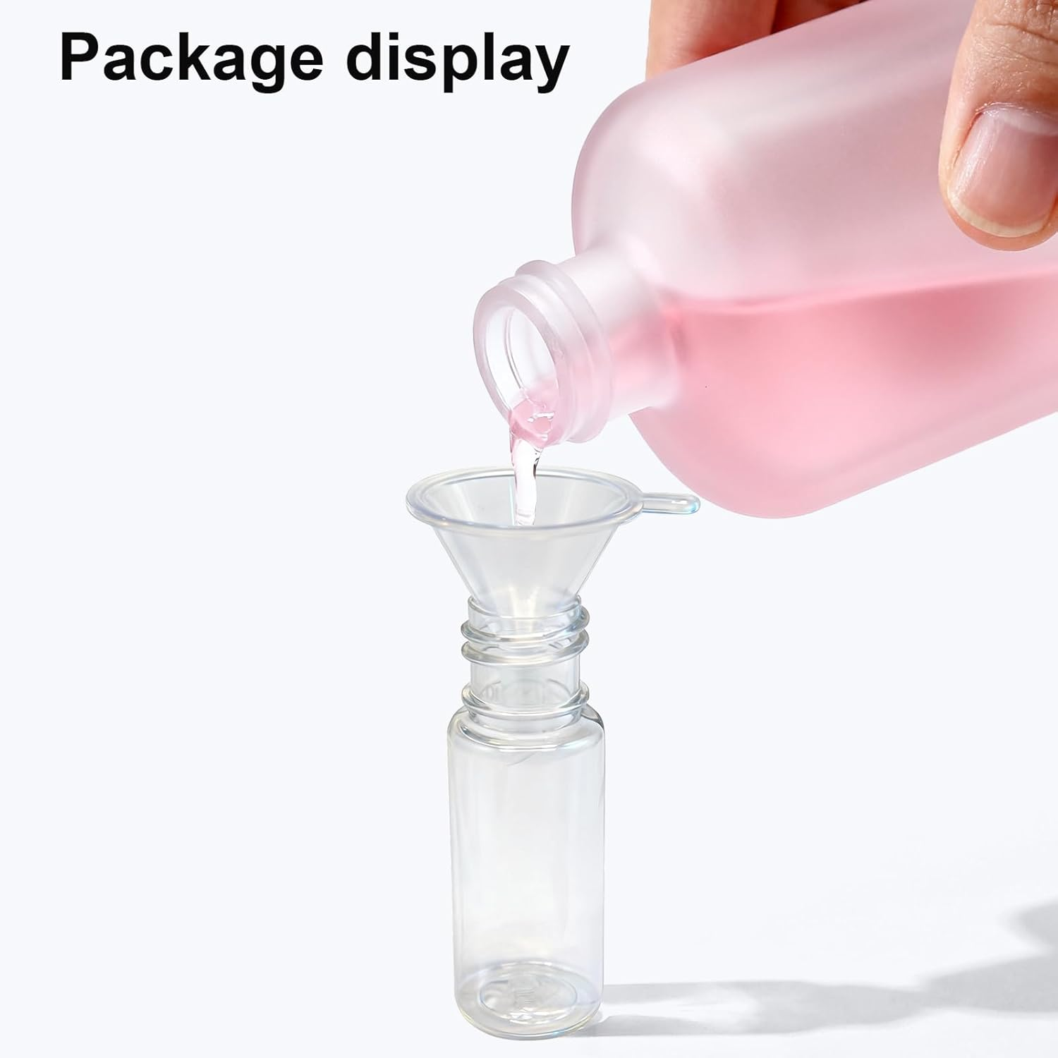 Ozessence 27 Pcs Spray Bottle Set, 5/10/15/20Ml Refillable Travel Perfume Atomiser (5 Each) with Fine Mist Nozzle Labels & Funnel, Leakproof Mini Spray Bottles for Cosmetics Hair Care Toiletries image number 3