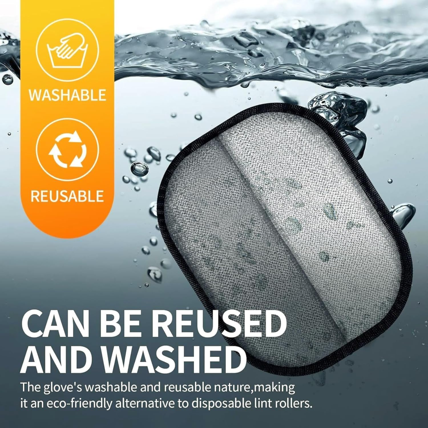 Upgraded Pet Hair Removal Gloves (2 Pack) - Electrostatic Dog & Cat Hair Remover for Furniture, Couch, Car Seats, Laundry - Reusable Grooming & Cleaning Gloves image number 4