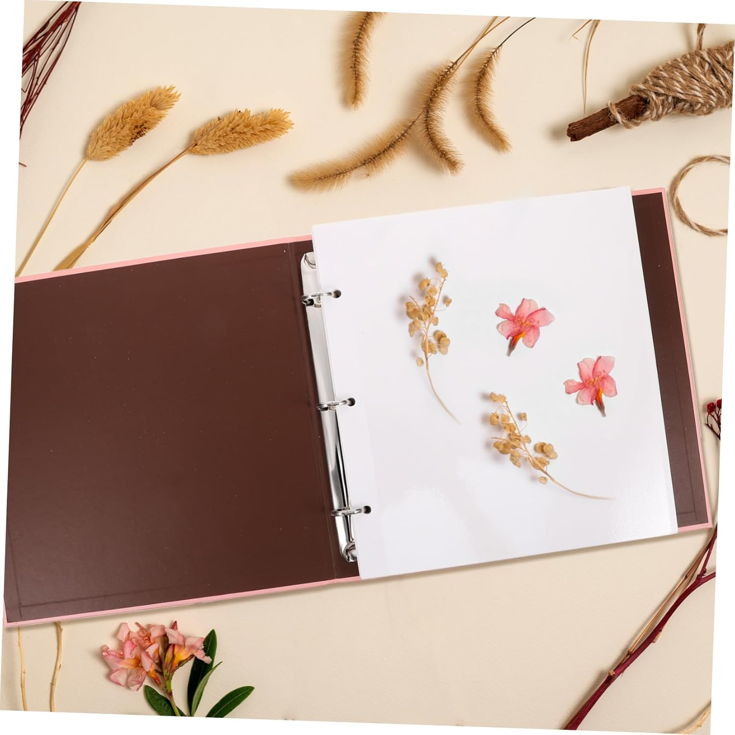 Cabilock Flower Press Book for Dried Flower Storage Loose Leaf Plant Specimen Album Easy to Use Removable Pages Safe Material for Long Term Use image number 4