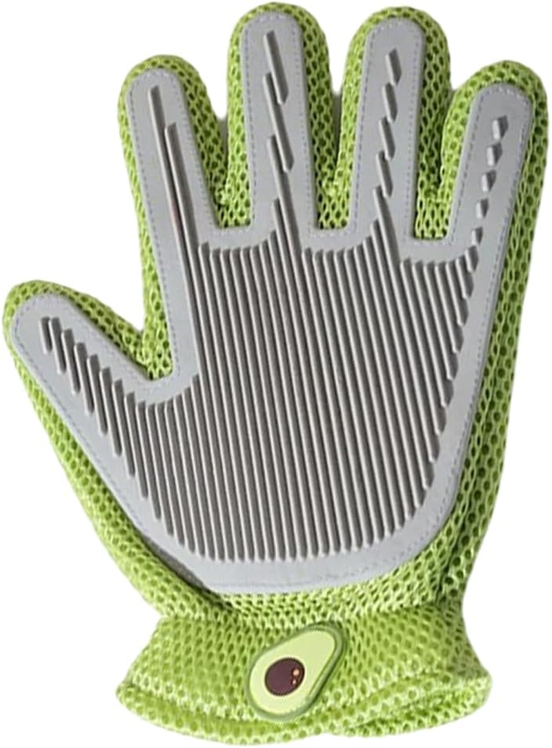 AIMALL Pet Grooming Glove, Enhanced Silicone Hair Removal Brush for Cats and Dogs, Durable Dog Bathing Massage Comb, Scratch and Bite Resistant - 6.29X4.33X9.44 Inches