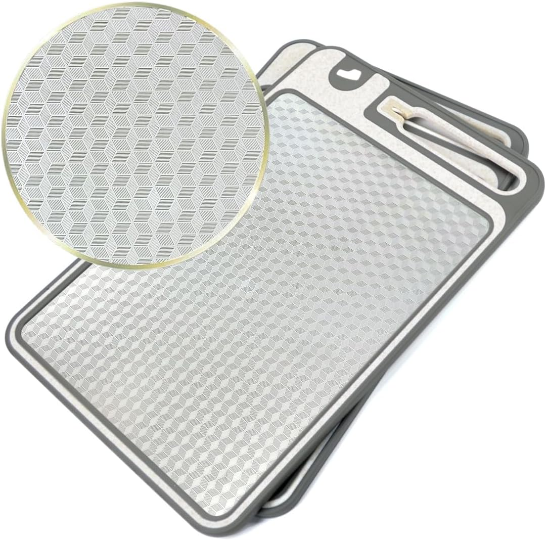 6-In-1 Stainless Steel Double-Sided Cutting Board with Knife Sharpener & Garlic Grinder &ndash; Non-Slip, Bpa-Free, Dishwasher Safe Chopping Board for Meat, Vegetables, Fruit, Bread &ndash; 37X25Cm image number 1