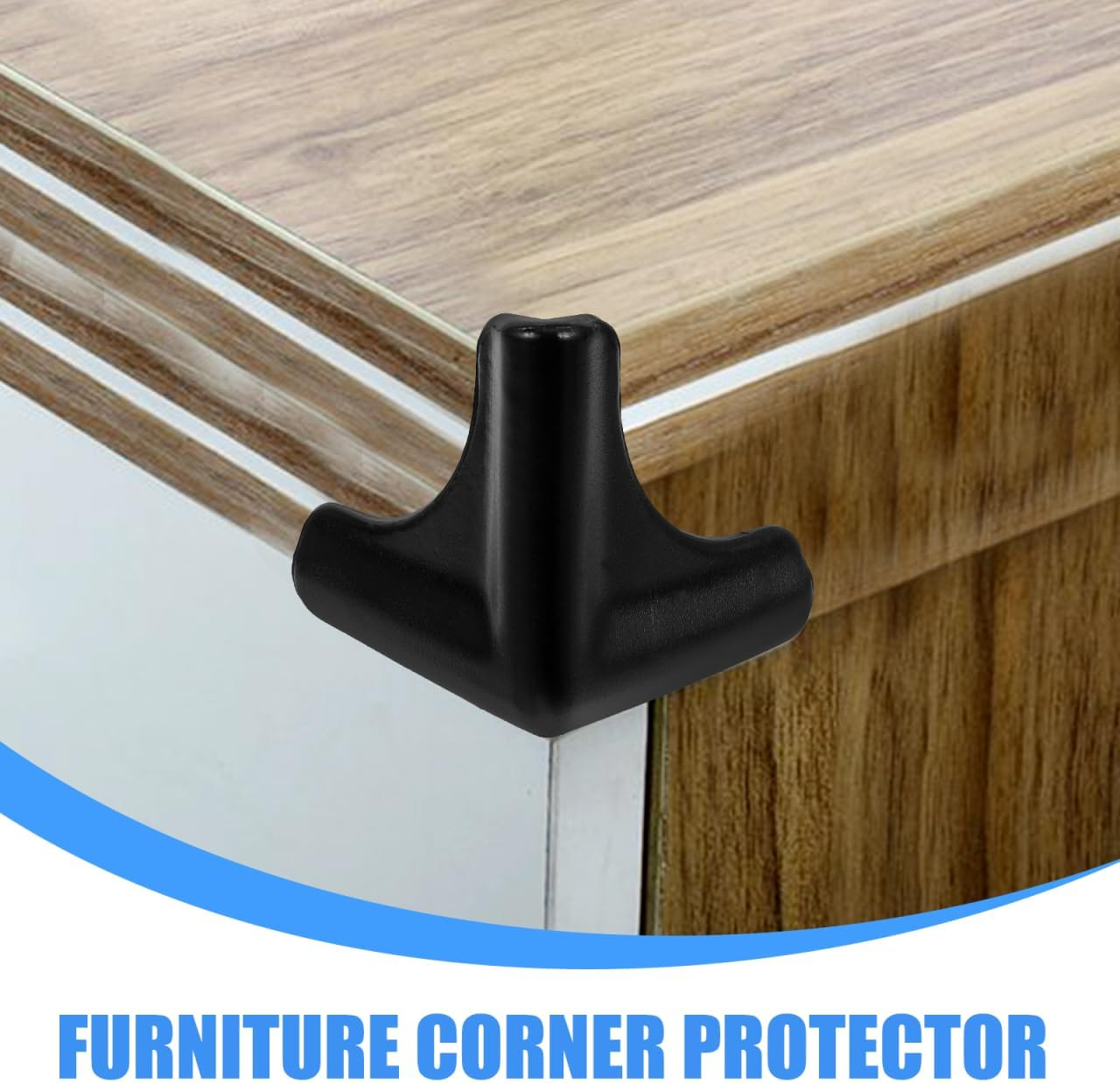 Ifundom 4Pcs Silicone Furniture Corner Protectors Baby Proof Corner Guards Table Edge Bumpers Child Safety Soft Elastic Material Easy Install for Home Office School image number 5