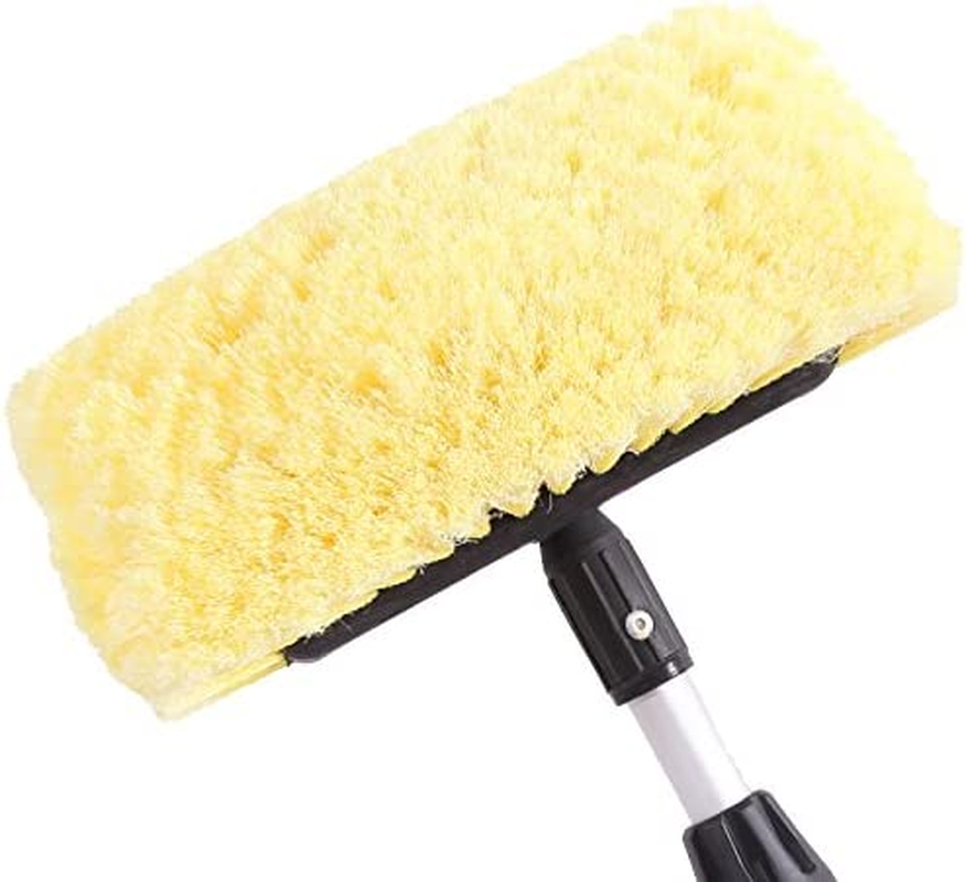CARCAREZ 10" Car Wash Brush with Soft Bristle for Auto RV Truck Boat Camper Exterior Washing Cleaning, Yellow image number 5