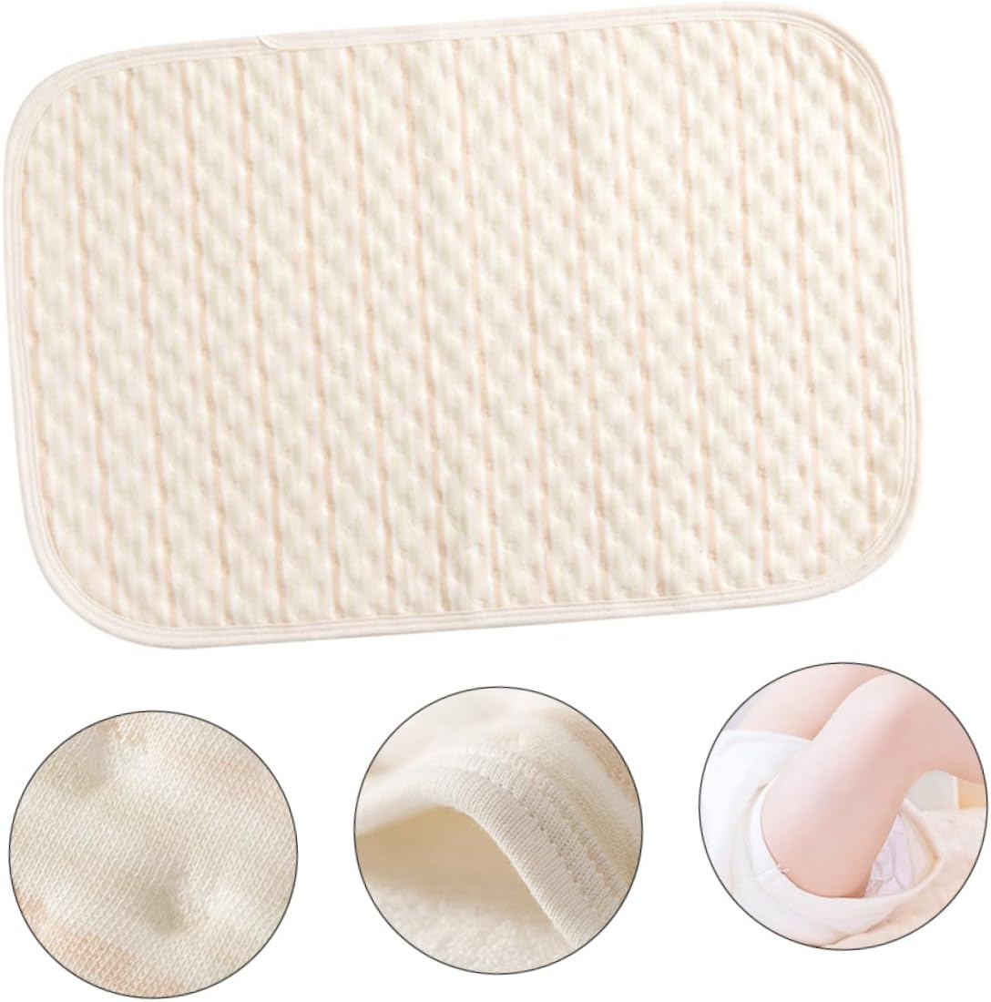 Kisangel Waterproof Cotton Changing Pads for Babies Washable Urinal Septum Pad High Absorption for Infants and Toddlers Soft and Comfortable for Diaper Changes 2-Pack