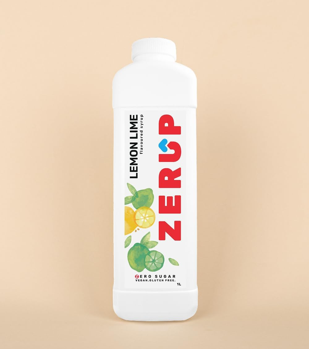Zerup Zero Sugar Lemon Lime Flavoured Syrup 1L Bottles, Sugar Free Syrup, Lemon Lime Flavour Drink Mix, Low Calorie Flavourings for Milk Shakes, Cocktails, Teas, Gluten Free, Keto Friendly, Halal image number 4