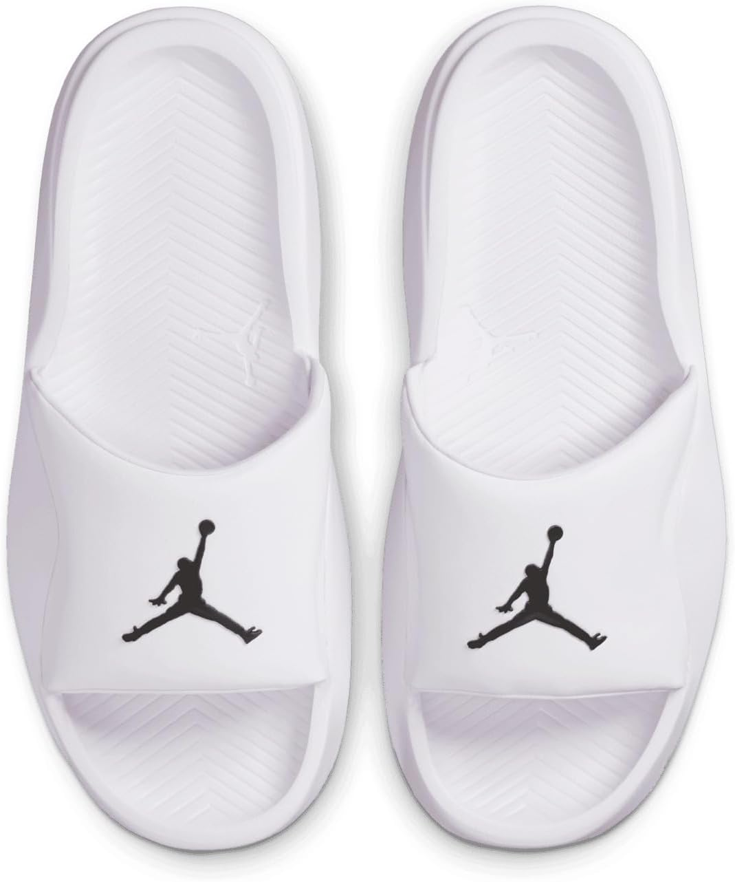 Jordan Franchise Mens Slides (HF3263-100, White/Black) image number 4