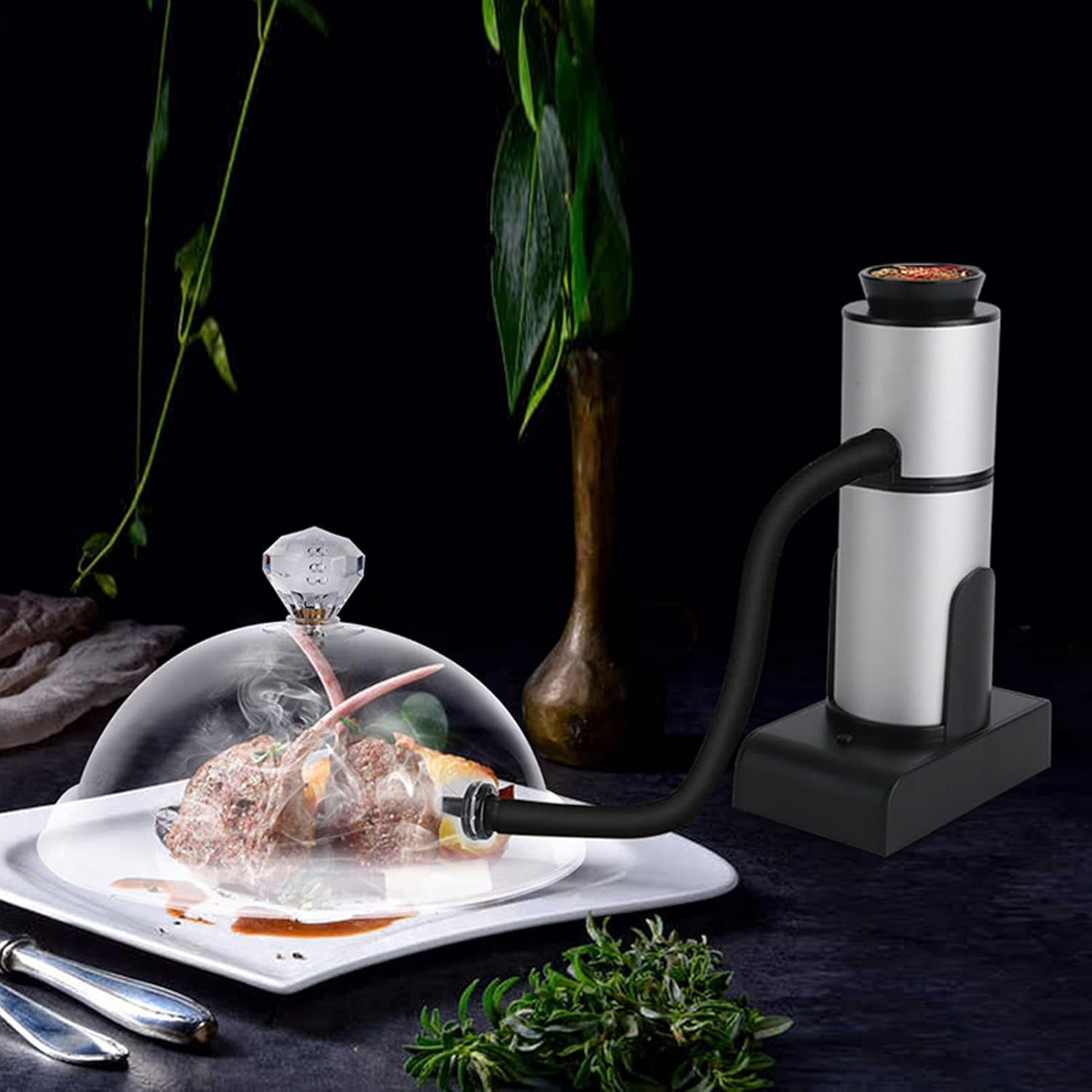 Smoking Cloche Dome Cover, 6.3 Inch Lid for Smoke Infuser, Smoker Gun Smoking Infuser Smoke Infusion Accessory, for Plates, Bowls and Glasses image number 2