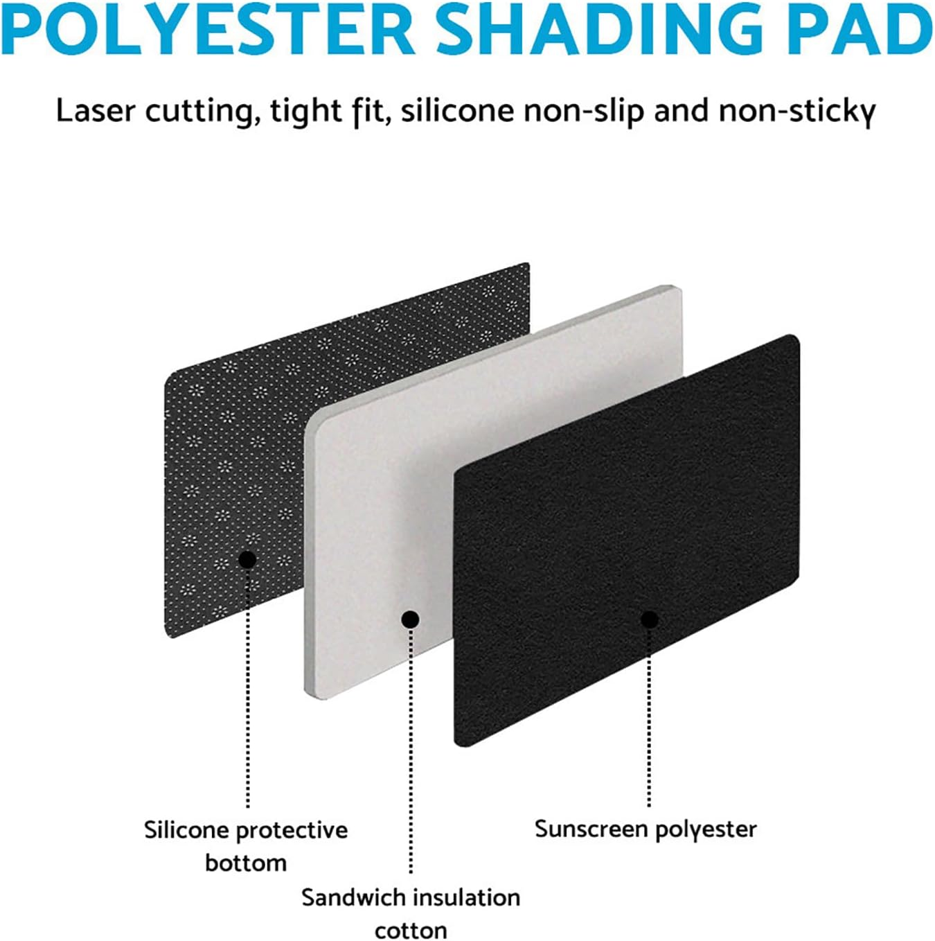 MAX COOL Non-Slip Dash Mat Suitable for Hyundai Santa Fe DM 2013-2018 Dashboard Cover Black image number 1