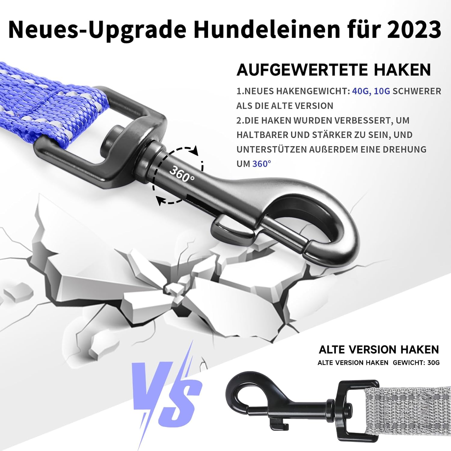 Demigreat Recall Lead for Dogs, 3 M / 5 M / 10 M / 15 M / 20 M Robust Long Dog Lead Reflective Training Lead with Padded Handle and Hand Strap image number 3