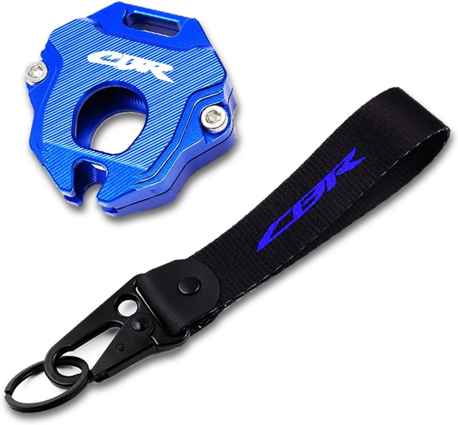 Zenaha Motorcycle CNC Key Case Cover Shell Keychain Compatible with CBR650R CBR600RR CBR1000RR CBR500R CBR600F CBR 650R 600RR 1000RR 250RR (Color : Keychain-White, Size : /)