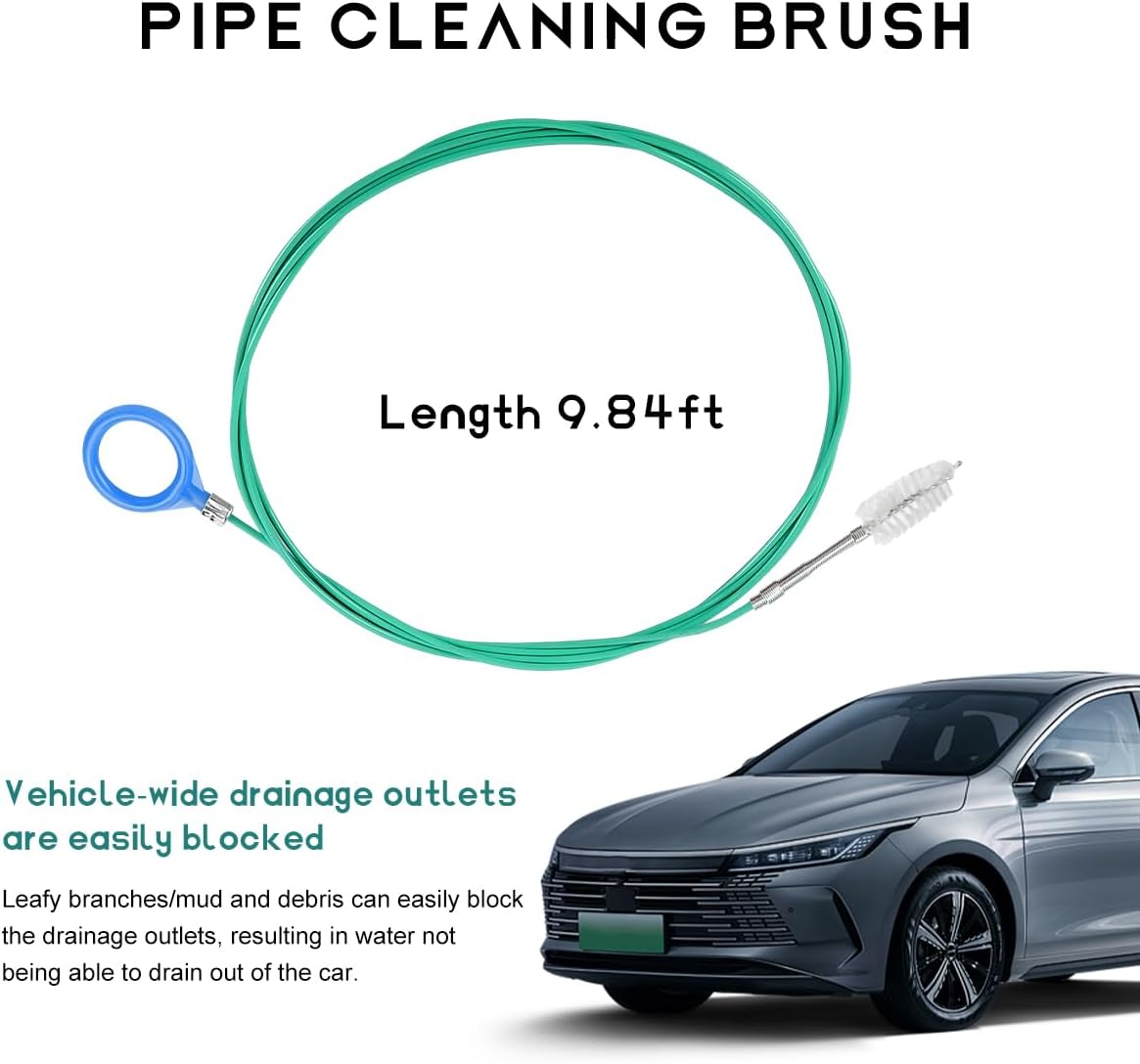 JUSTTOP Car Sunroof Drain Cleaning Tool, 108 Inch Flexible Drain Tube Cleaner, Long Pipe Cleaning Brush for Car Sunroof Windshield Wiper Drain Hole, Universal Car Accessories image number 4