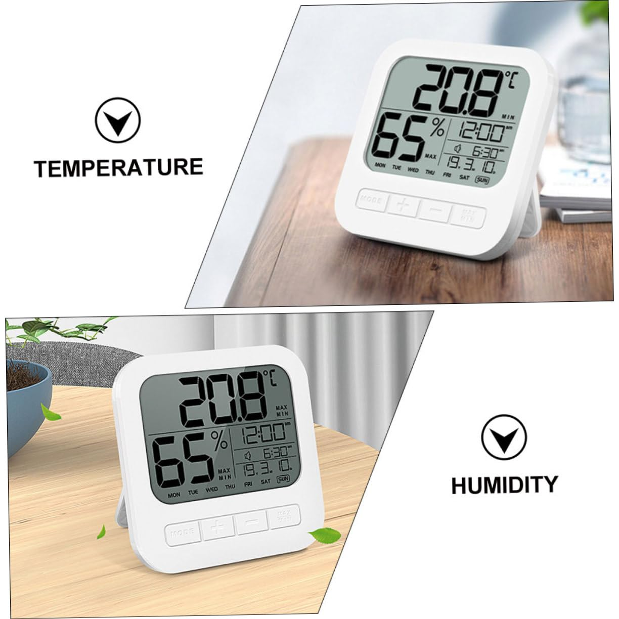 DECHOUS Digital Indoor Hygrometer High Accuracy Humidity Meter, Wall-Mountable Electronic Temperature and Humidity Monitor for Home and Baby Room image number 5
