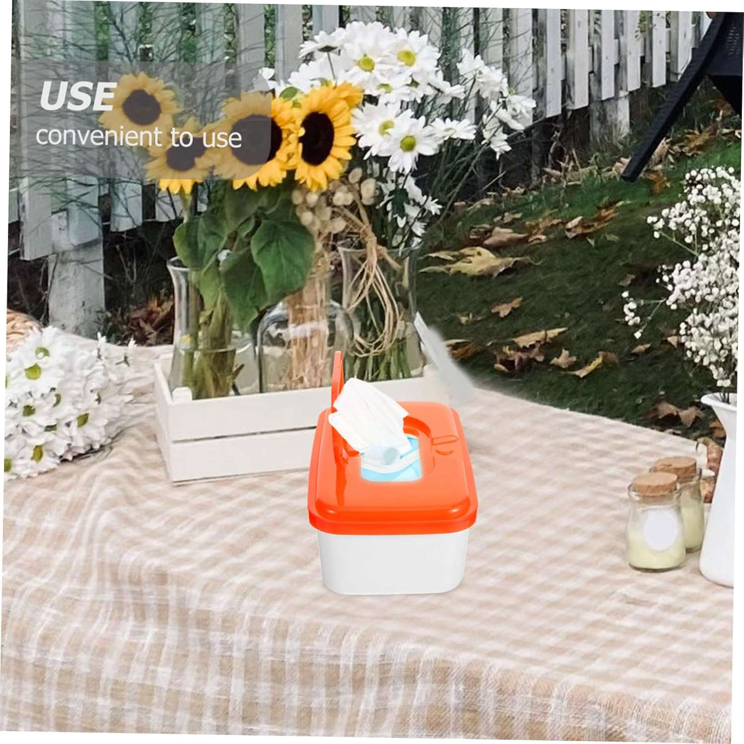 2Pcs Portable Baby Wipes Box Pp Material Reusable Wet Tissue Holder Cover for Travel and Diaper Changes Random Color image number 1