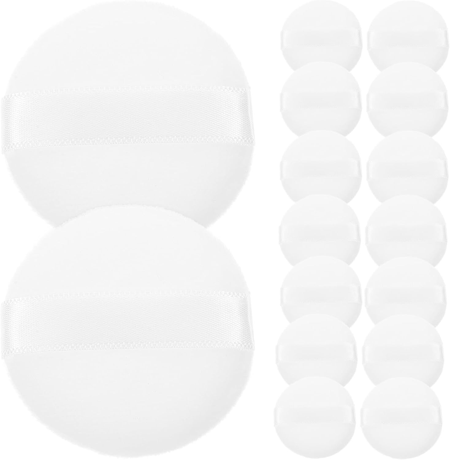 KITCHENKARATLY 20Pcs Velour Powder Puff Makeup Pads Compact Soft Cosmetic Face Powder Applicators Comfortable Lightweight Makeup Tool for Loose and Pressed Random Color image number 3