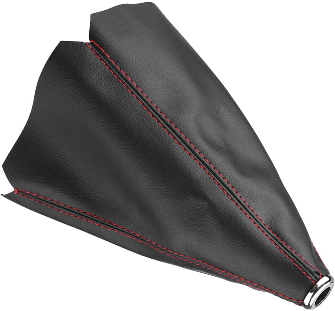 PU Leather Gear Shift Knob Cover, Red Stitch Boot Cover Large Size Fitment Easy to Install for Most Manual Transmission Cars image number 6