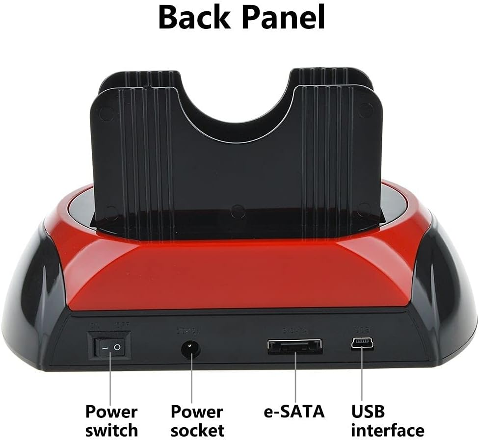 Tootoo HDD Docking Station Dual 2.5" 3.5" SATA IDE Hard Disk Drive Dock OTB Card Reader image number 3