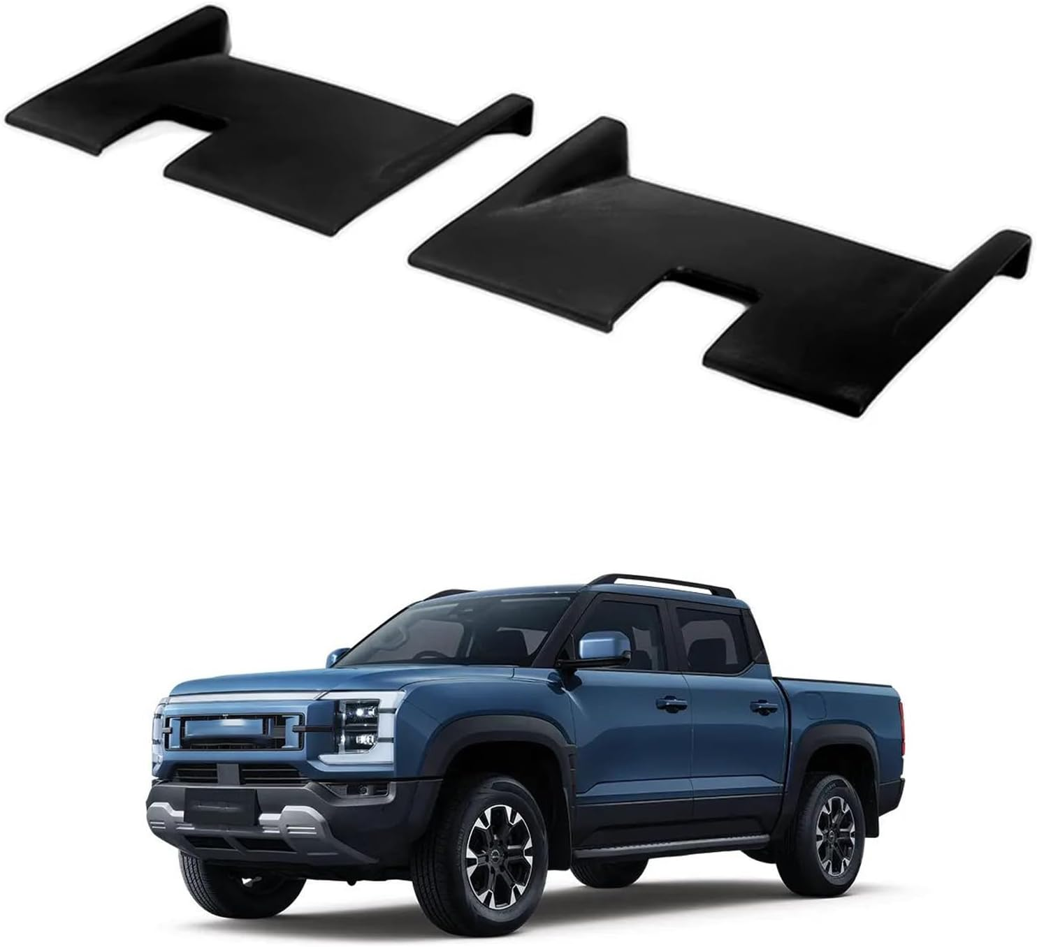 BYD Shark 6 Accessories Custom Fit Shark Front Grille Cover - High-Density ABS, Easy Install & Remove, Stone & Bug Protection(2Pcs)