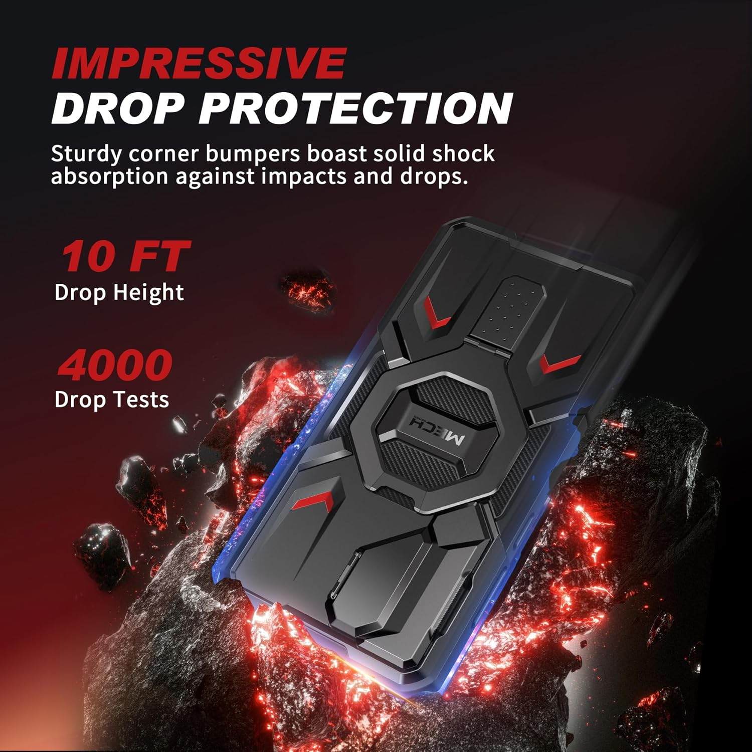 TONGATE Magnetic for Samsung Galaxy S25 FE Case with Privacy Screen Protector, [Compatible with Magsafe][Camera Protective Cover][Military-Grade Protection] Ring Stand Phone Case S25 FE 6.7", Black - S25Fe Hd Black image number 3