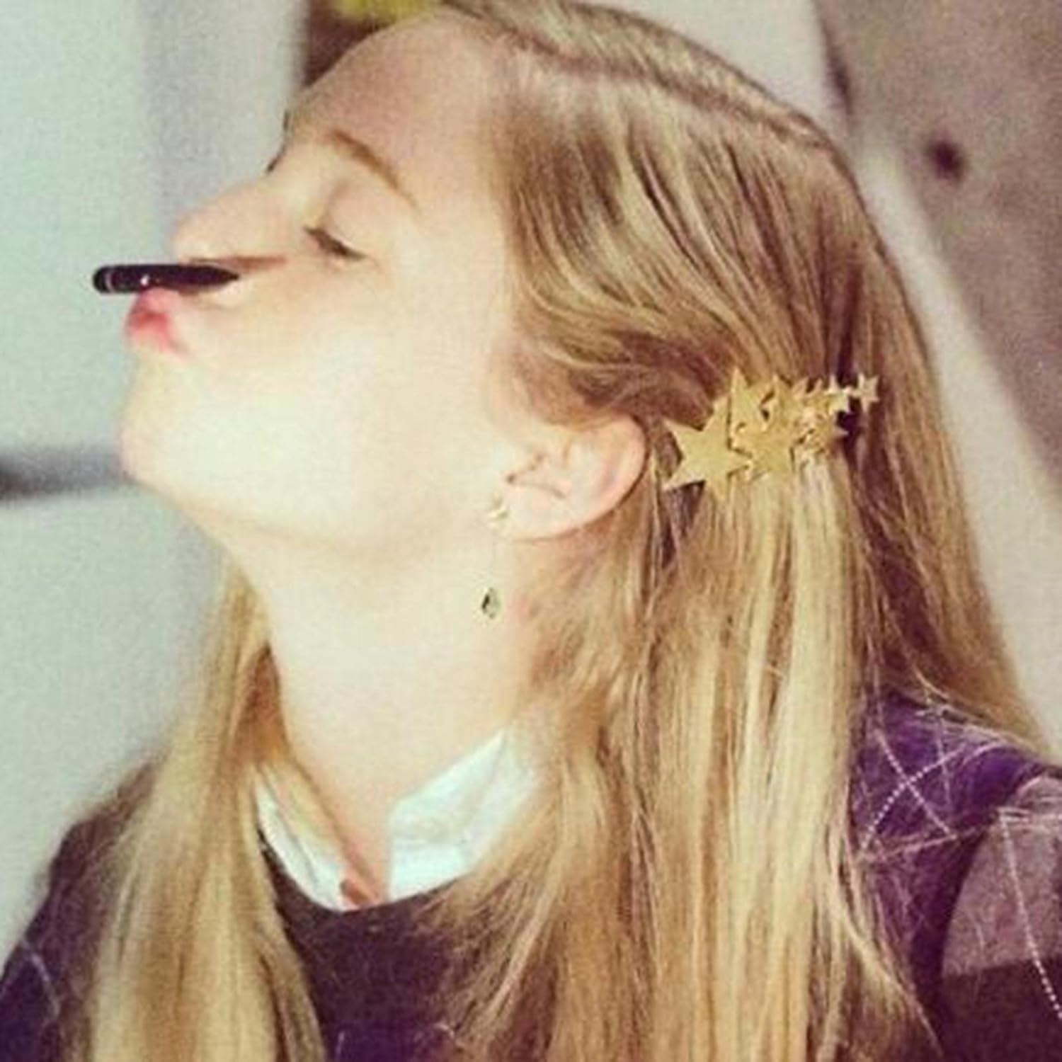 Wendalern Star Hair Clip Pins Vintage Stars Hair Pin Gold Star Hair Clip Cluster Star Hair Pin Metal Hair Clip Holder Clips Decorative Hair Accessories for Women and Girls image number 5