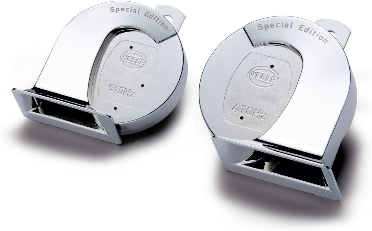 HELLA 007728883 Chrome 12V Trumpet Horn Kit (Universal Fit) - Universal / High Tone Only, Red image number 5