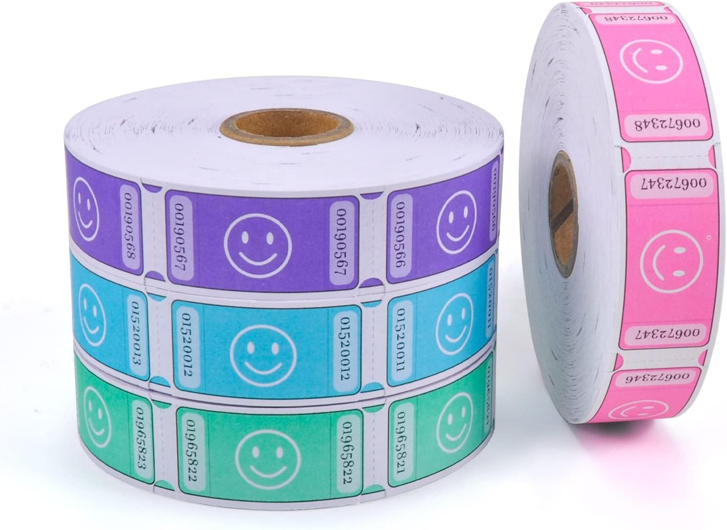 L LIKED Smile Raffle Tickets Roll,1000 Tickets per Roll,Each Tickets 1"X2" for Events,Entry,Class Reward,Prizes(Blue)