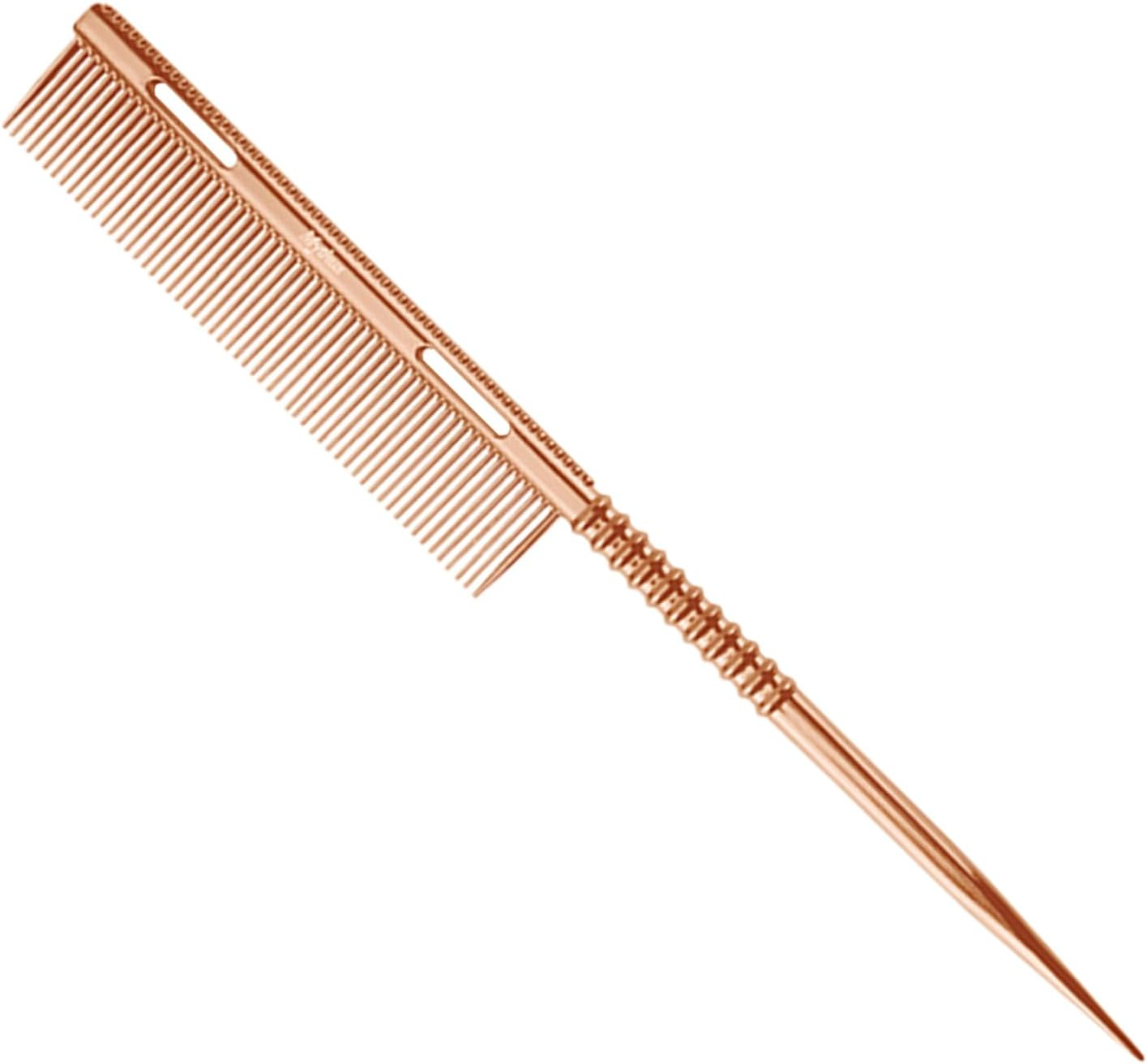 Tail Comb - Metal Parting Tooth Tail Hair Brush,Ergonomic Detangling Styling Comb for Daughter Wife Girlfriend