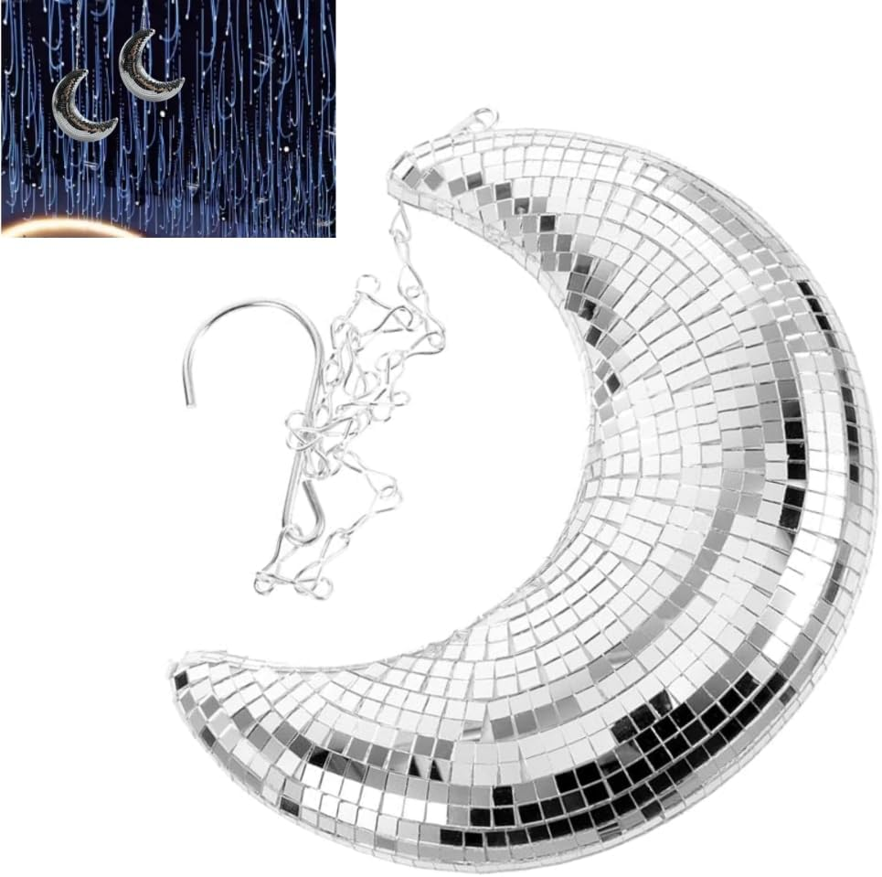 Disco Mirror Ball, Glass Rotating Party Light, 50S 60S 70S DJ Effect for Nightclubs, Weddings, Stage