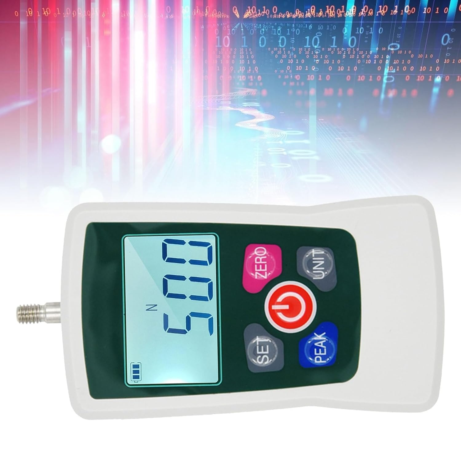 Digital Force Push Pull Meter 500N, Ergonomic Handheld Design with Backlit Display, Multiple Measurement Modes, Auto Shutdown, Ideal for Accurate Force Testing in Gray image number 1