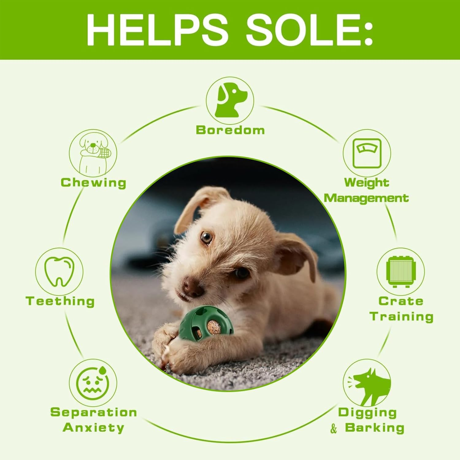 Lick Ball Dog, Food Ball for Dogs, Dog Toy with 1 Tray, Lick Ball for Dogs, Reusable Interactive Dog Chew Toy, Toy for Dogs, Easy to Clean, Distract Your Puppies image number 2