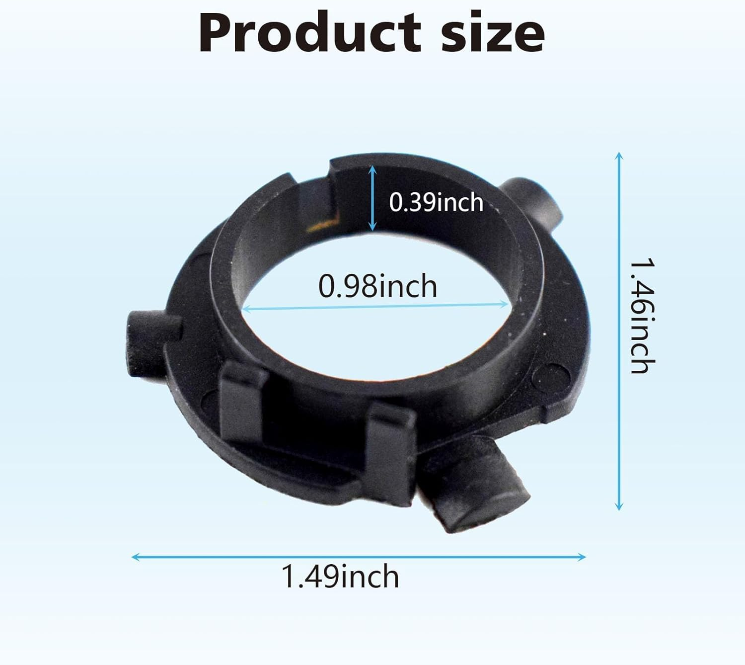 2 PCS Car Bulb Adapter, H7 Car LED Spotlight Holders, Car LED Bulb Holder Socket for Hyundai, Nissan, Kia (Black) image number 5