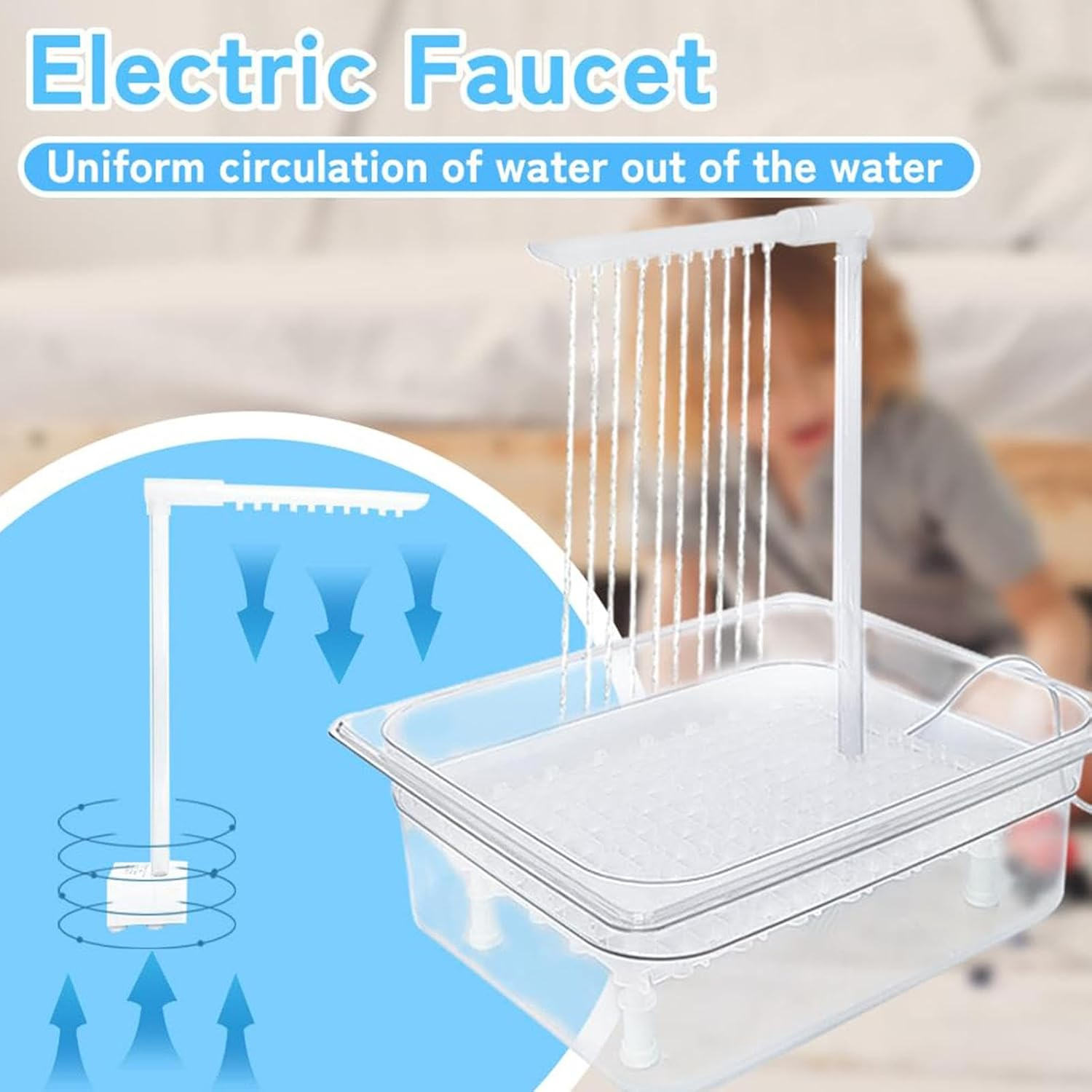 Dreuhuing Bath Tub for Bird Parrot, Multipurpose Bird Bathtub with Multiple Faucets, Bird Automatic Bathtub, Parrot Automatic Bathtub, Fountain Shower for Budgie Bath, Parrot Bath Box for Cage image number 3