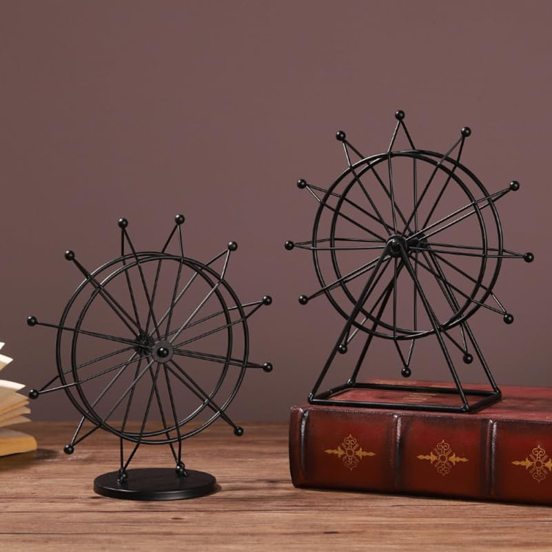 Gatuida Ferris Wheel Ornament 9 Inch Desktop Home Decor Accent for Living Room Office Table Decoration
