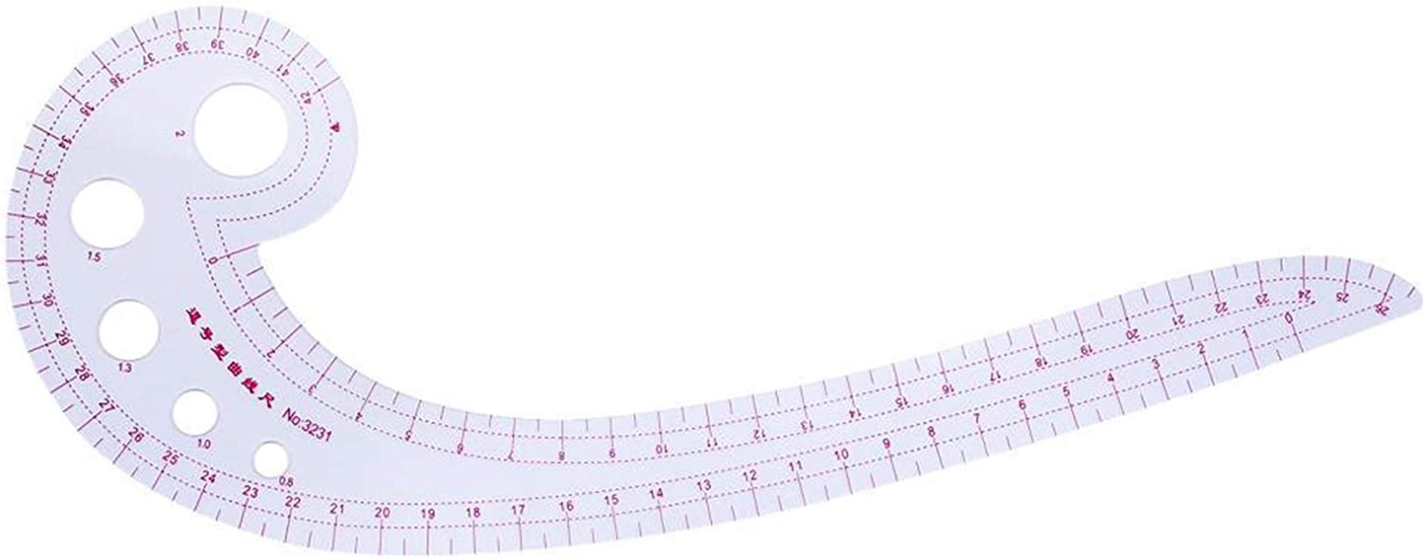 6PCS French Metric Ruler Clothing Fashion Ruler Curve Shaped Grading Rulers Sewing Tools for Sewing Dressmaking Pattern Design DIY Clothing Bendable Drawing Template image number 3