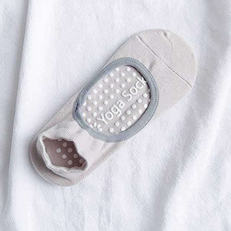 1Pairs Black Yoga Socks Non Slip Massage Pilates Ballet Sock with Grip Exercise Gym