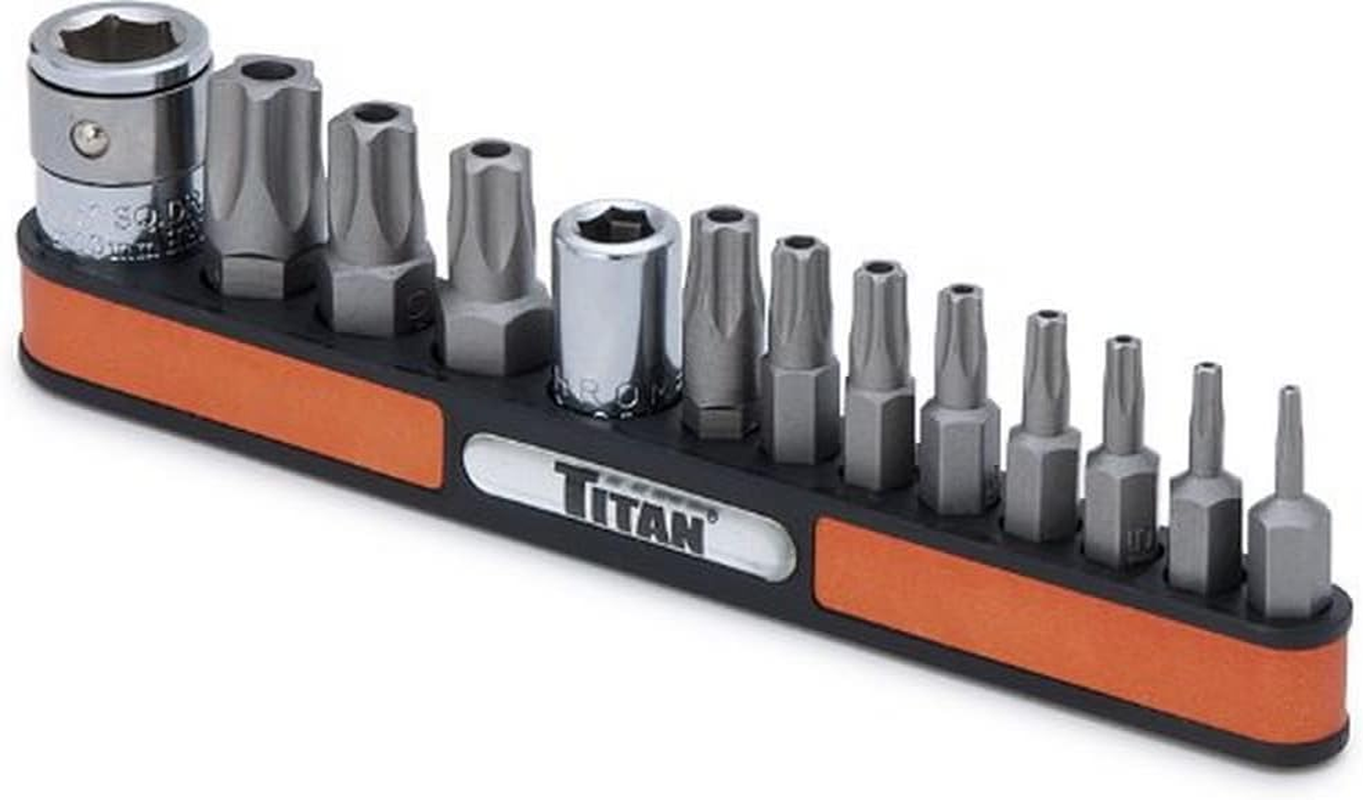 Titan Tools 16039 13-Piece Tamper Resistant Impact Grade Star Bit Set