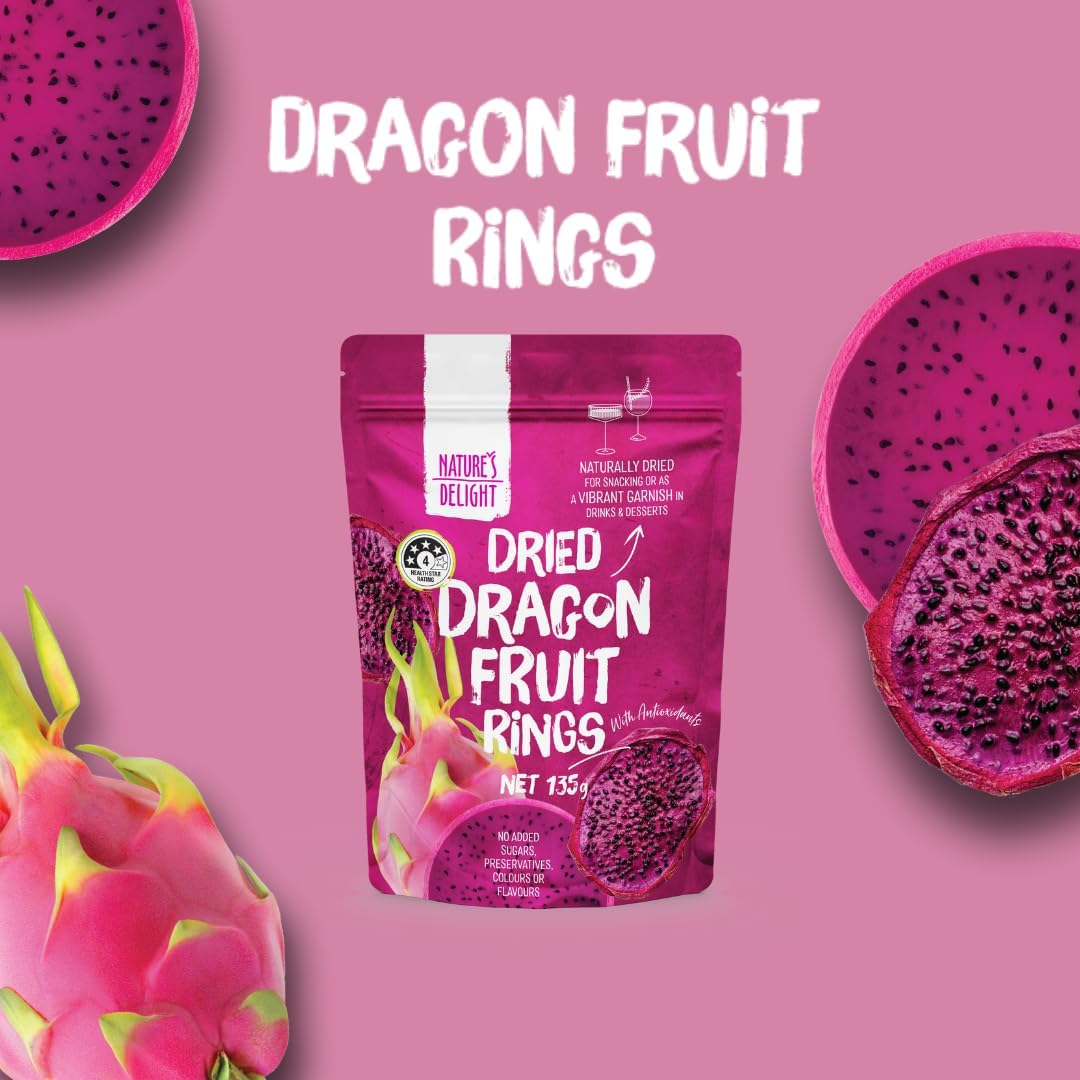 Nature'S Delight Red Dried Dragon Fruit Rings 135G image number 4