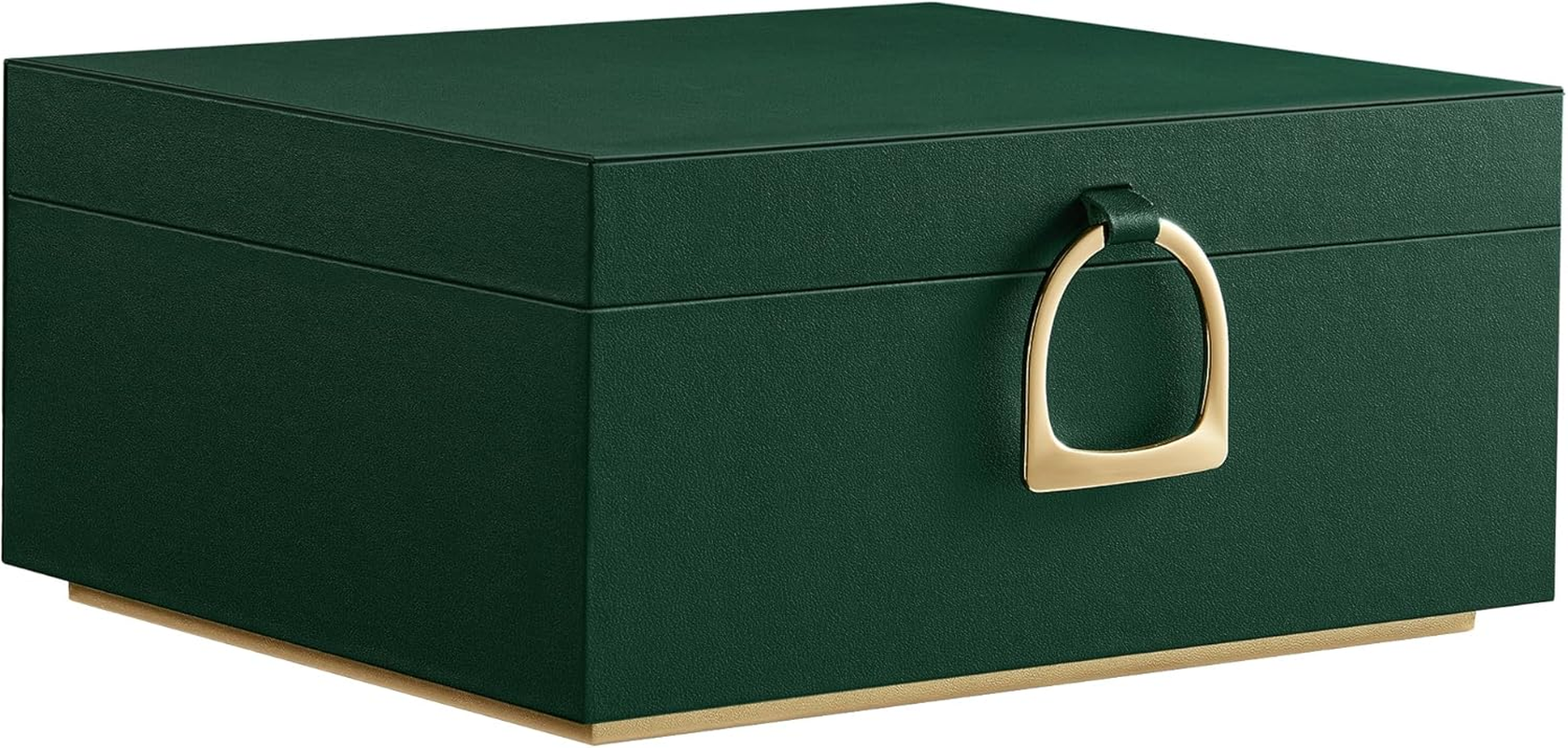 SONGMICS 2-Layer Jewelry Box, Jewelry Organizer with Handle, Removable Jewelry Tray, Jewelry Storage, Floating Effect, 20.5 X 24 X 11 Cm, Gift Idea, Laurel Green JBC165C02