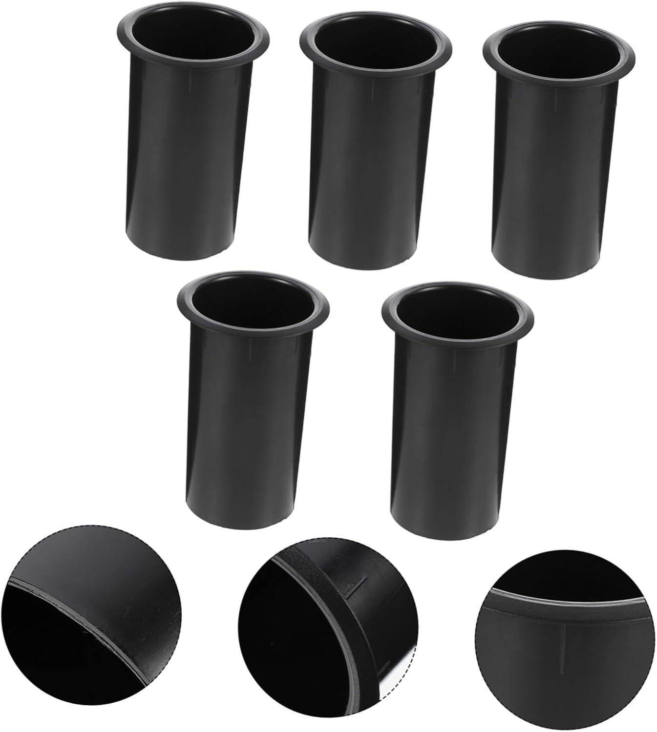 KALLORY 5 PCS Black Plastic Subwoofer Port Tubes Speaker Accessory Easy Install Stain Resistant for Woofer Box Sound Ventilation image number 2