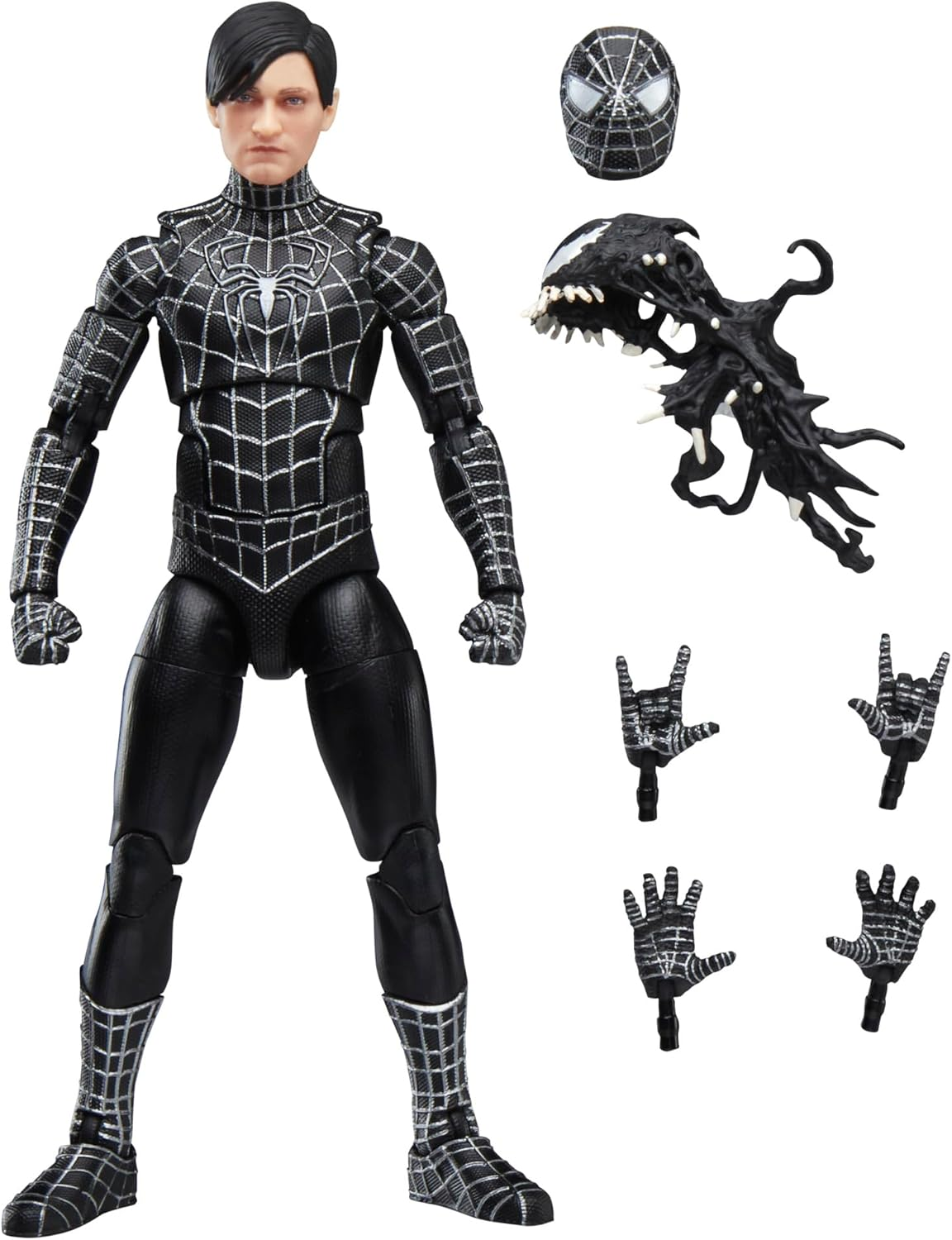 Marvel Legends Series Spider-Man, Spider-Man 3 Collectible 6 Inch Action Figure with Spider-Man Symbiote Accessories image number 1