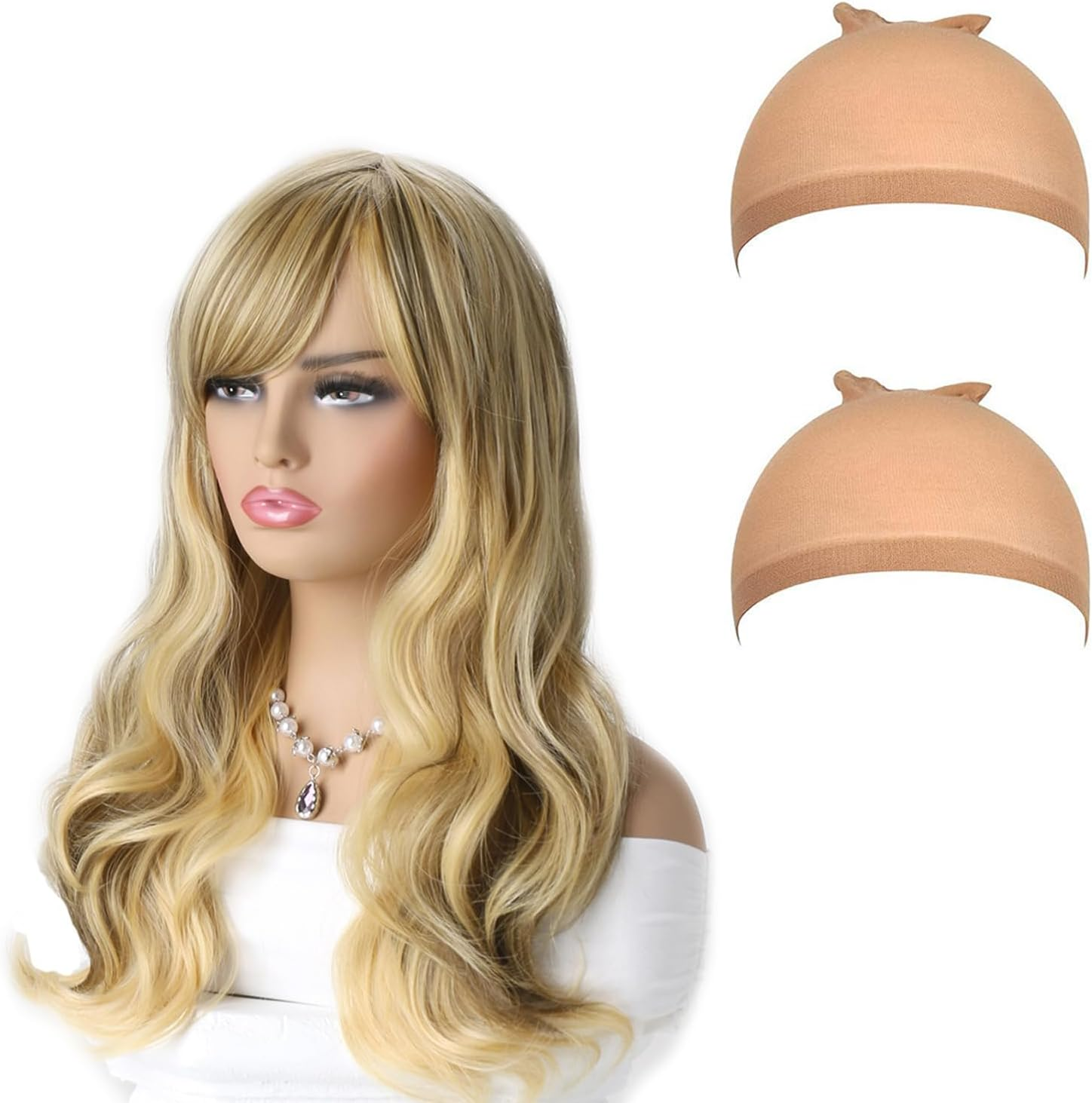 KUBDPQOR Women'S Blonde Wig - Charming Long Hair Wig, Irresistible Blonde and Elegant - Ideal for Everyday Use and Special Occasions image number 5