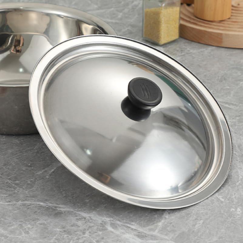 MAGICLULU Stainless Steel Pot Lids, Frying Pan Lid Replacement, 20Cm Cooking Pot Lid, Heavy Duty Skillets Cover, Cookware Lid Protector