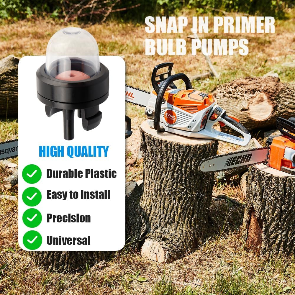 Yakamoz 10PCS 188-512 Snap in Primer Bulb Pumps, Carburetor Oil Bubbles Compatible with Husqvarna, Echo, Stihl Gas Chainsaw Walbro 188-512 WT-23A WYJ-33 Lawn Mower, Leaf Blower and Trimmer Blower image number 2