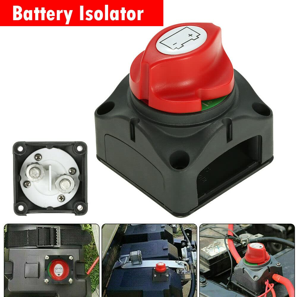 Compatible 12V/24V/48V Battery Master Disconnect Switch Boat Marine Caravan Isolator Switch Battery Disconnect Switch Master Power Cut off Switch image number 1