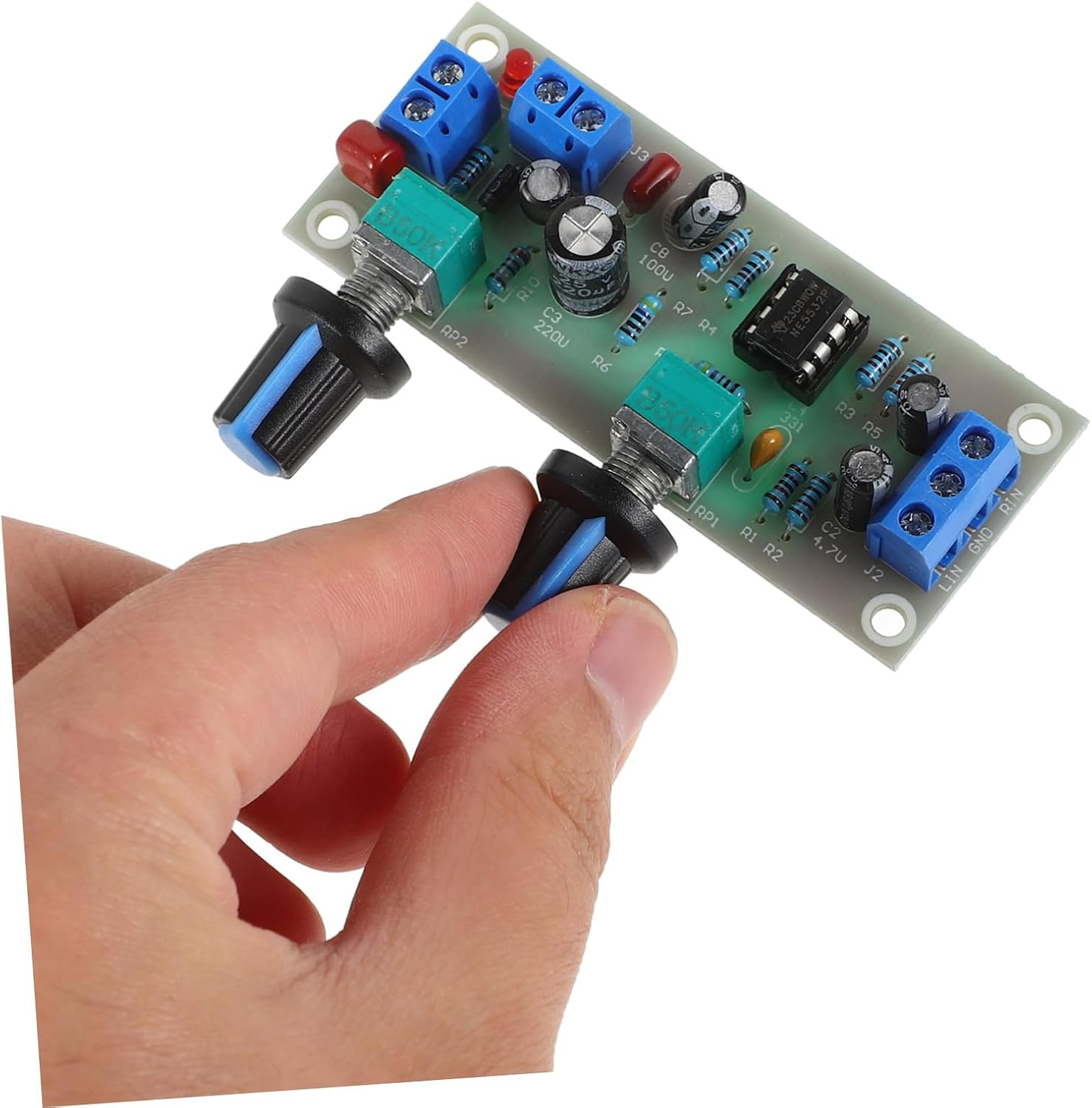 Uonlytech Low Bass Amplifier Board Preamp Module for DIY Speakers 10-24V Single Power Supply Subwoofer Low Pass Filter Audio Component for Home Theater Electronics Random Color image number 5