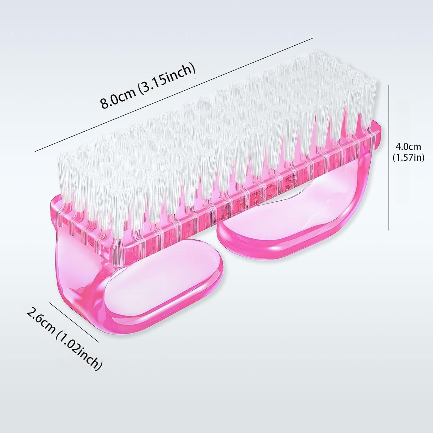 Fengea Handle Grip Nail Brush 4 Pack Soft Bristle Sturdy Plastic Handle Fingernail Brushes for Men Women Pedicure Manicure Cleaning, Compact Size 8.0 &times; 2.6 &times; 4.0 Cm, Assorted Bright Colours image number 2