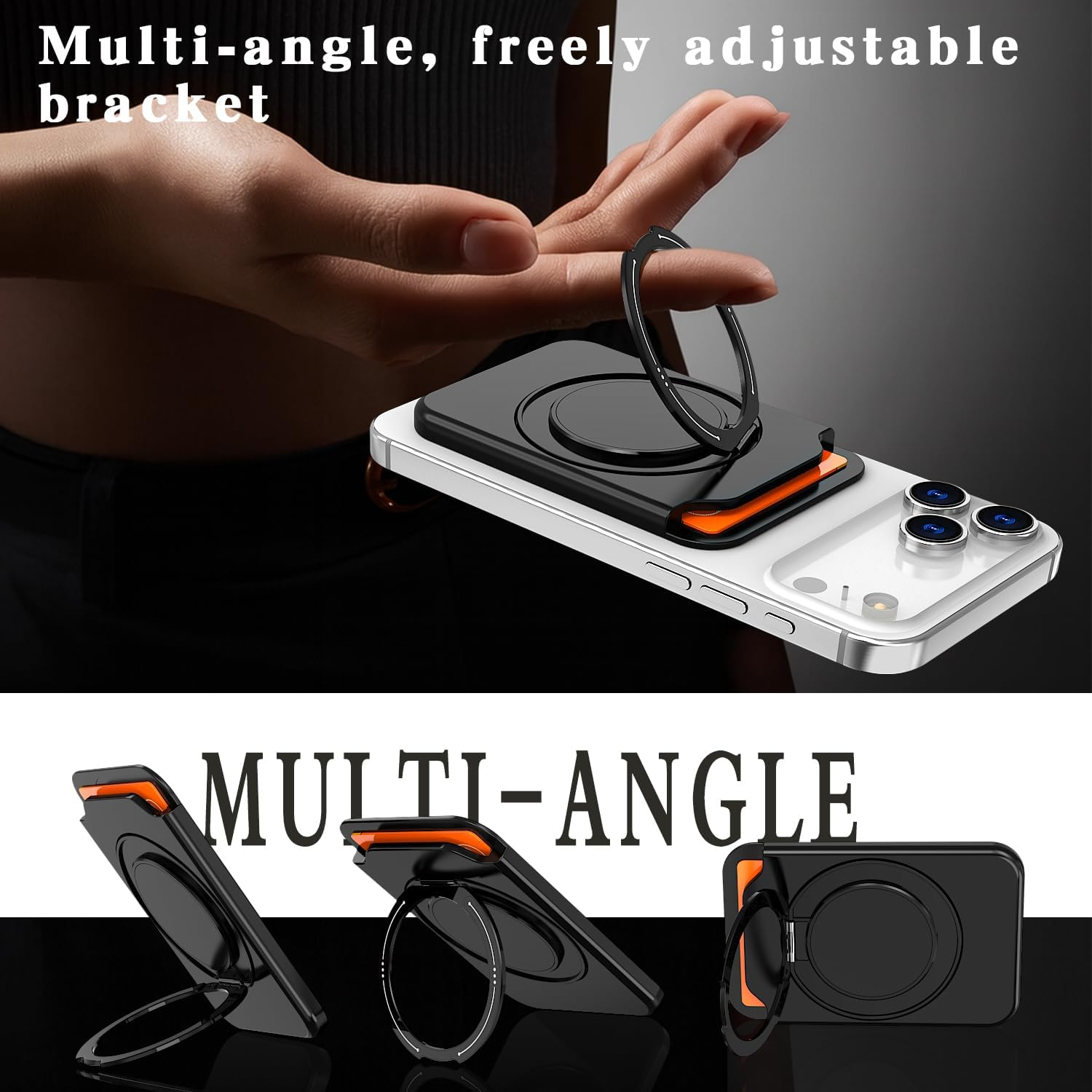 Vrythn for Magsafe Wallet with Stand, Lightweight Phone 2-Cards Wallet Holder for Iphone 17/16/15/14/13/12 Series image number 1