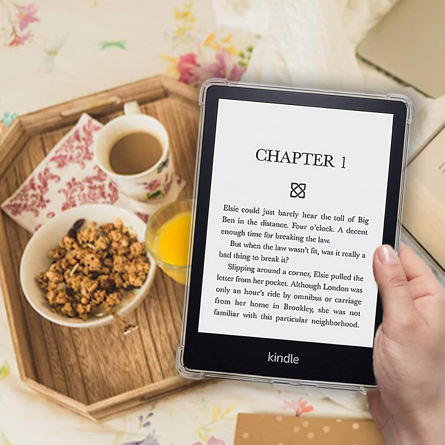 WALNEW Clear Case Cover for 6.8 Inch Kindle Paperwhite 11Th Gen 2021 - Slim Soft TPU Silicone Cover for Kindle Paperwhite Signature Edition 2021 with Lightweight, Shockproof, Transparent image number 6