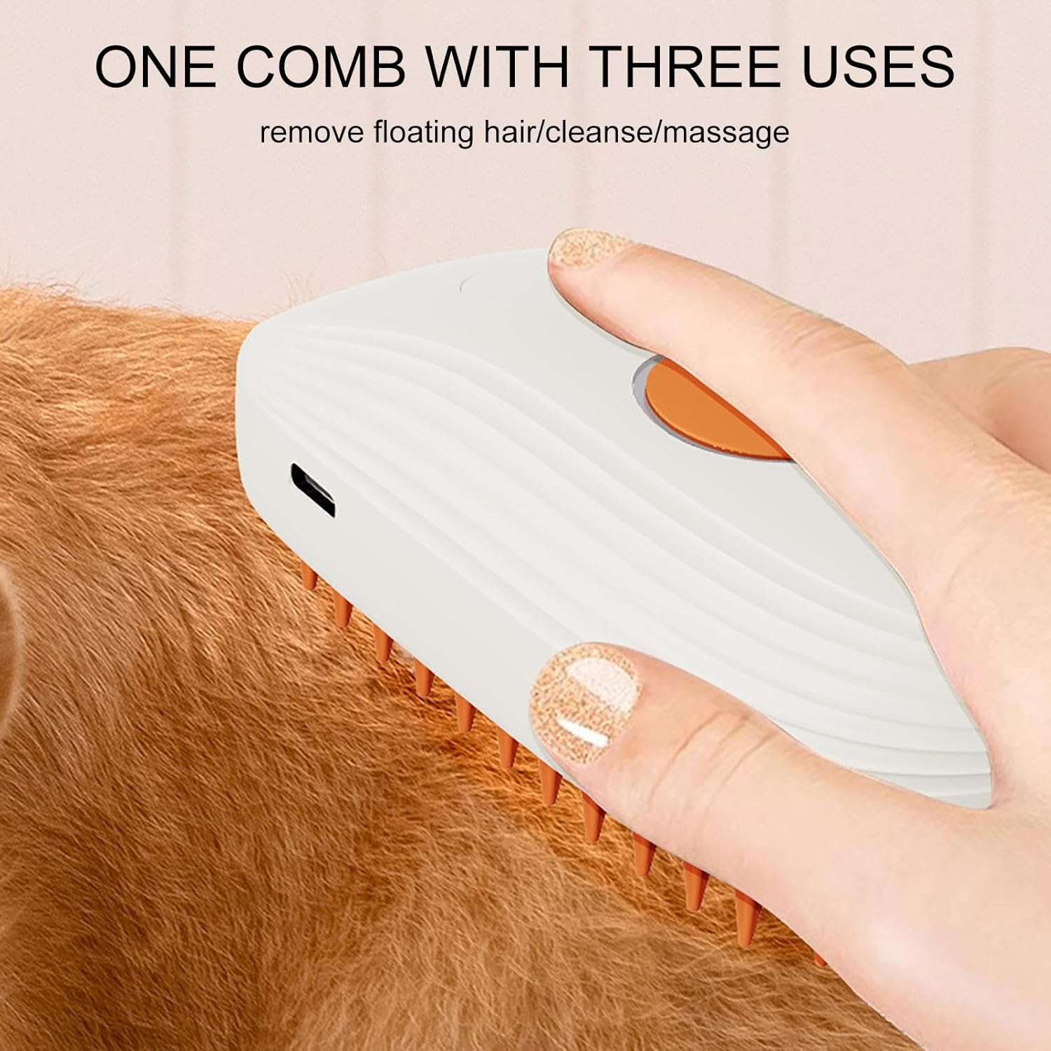 Steamy Cat Brush | Dog Brush Hair Brush - Steaming Brush Spray Comb, Dog Grooming Brush Massage, Cat Steamer Cleaning Brush for Dogs Cats image number 2