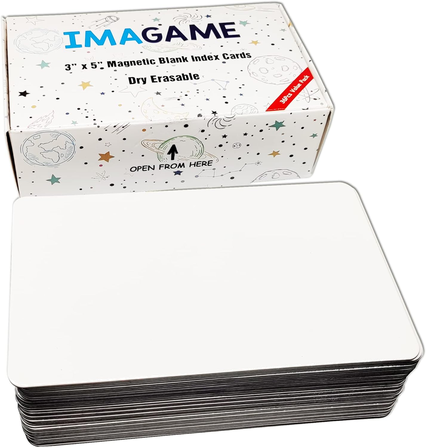 Dry Erase Magnets, Blank Magnetic Dry Erase Labels, 36-Pack, Erasable Magnets for Whiteboard, Multipurpose White Magnetic Labels to Write on for Classroom, Home, Education, Office, 3" X 5" image number 6