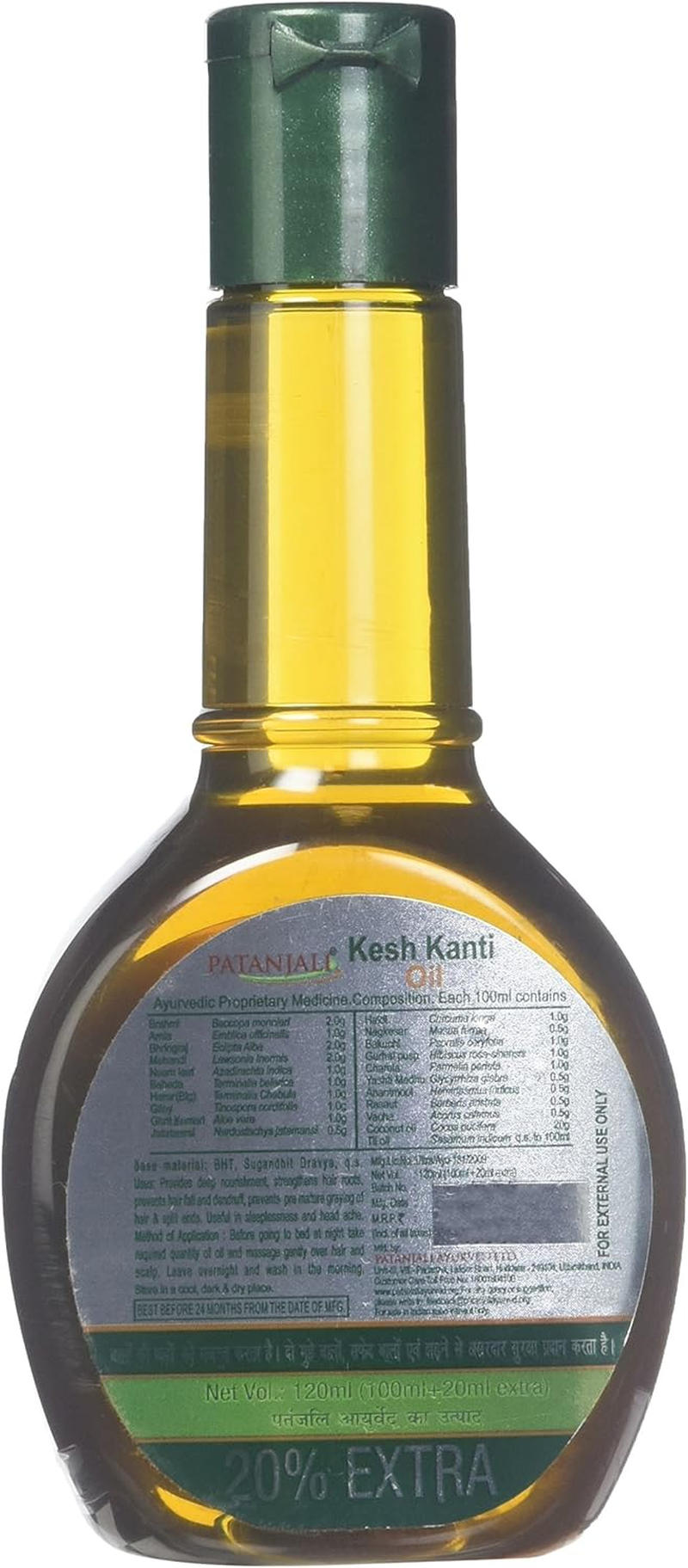 Patanjali Divya Kesh Kanti Hair Oil for Strong Hair Split Ends Grey Hair and Hairloss 100Ml